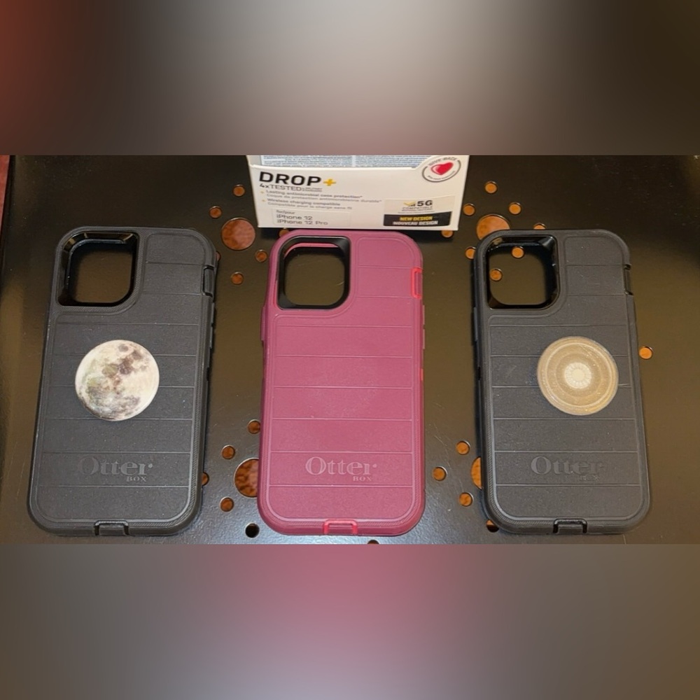3 used OtterBox Defender Pro Series iPhone 12/ iPhone 12 Pro Cases